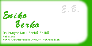 eniko berko business card